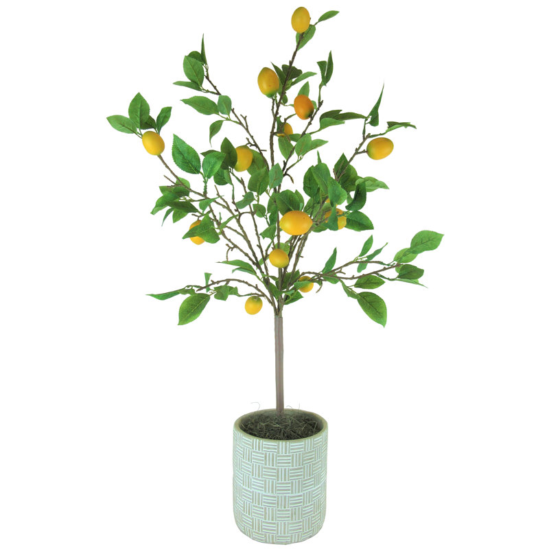 42'' Artificial Lemon Tree in Pot & Reviews Joss & Main